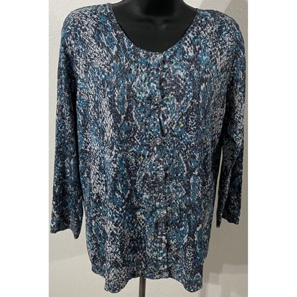 Dana Buchanan Womens Size L Sweater Light Weight Metallic - Picture 1 of 9